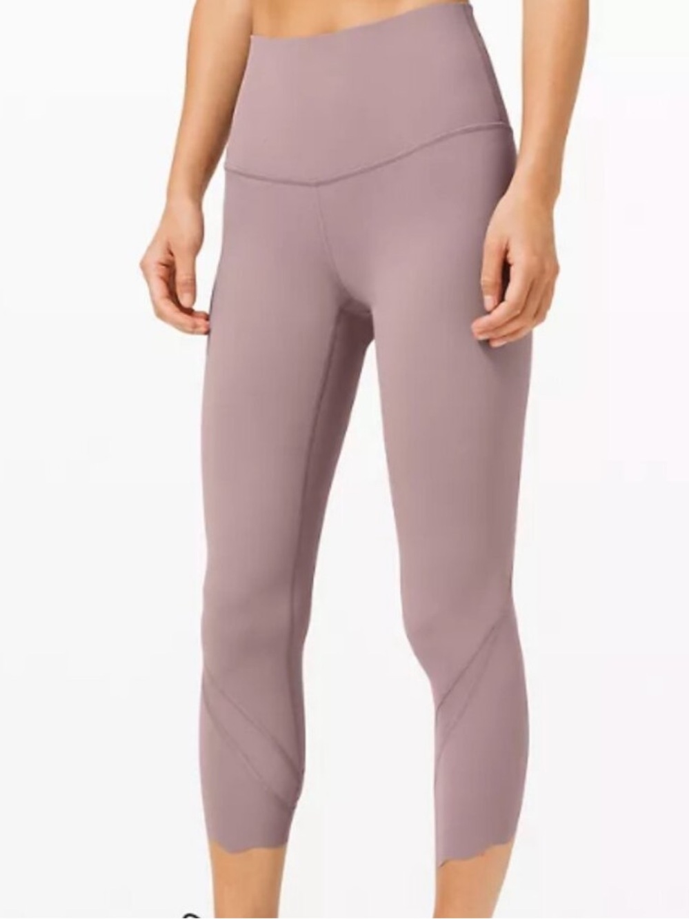 Lululemon Mesh Panel Scalloped Hem Leggings